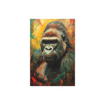 Artistieke Gorilla Portret Levendige olieverfschil