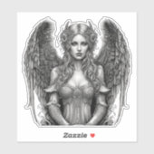 Artistieke gotische engel waterdicht  sticker (Vel)