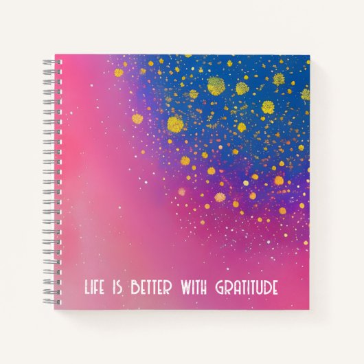 Artistieke Gratitude Quote Journal Notitieboek (Voorkant)