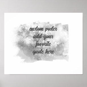 artistieke grijze en witte waterverf voegen een ci poster