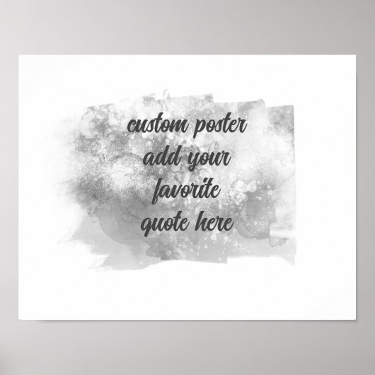 artistieke grijze en witte waterverf voegen een ci poster (Voorkant)
