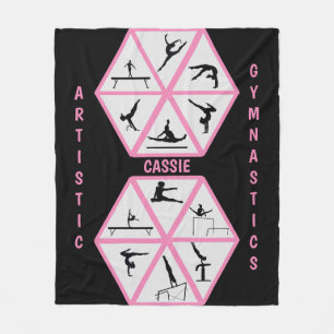 Artistieke gymnastiek Hexagon Fleece Blanket