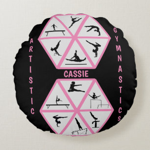 Artistieke gymnastiek hexagon rond kussen