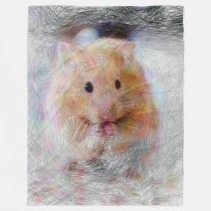artistieke hamster fleece deken