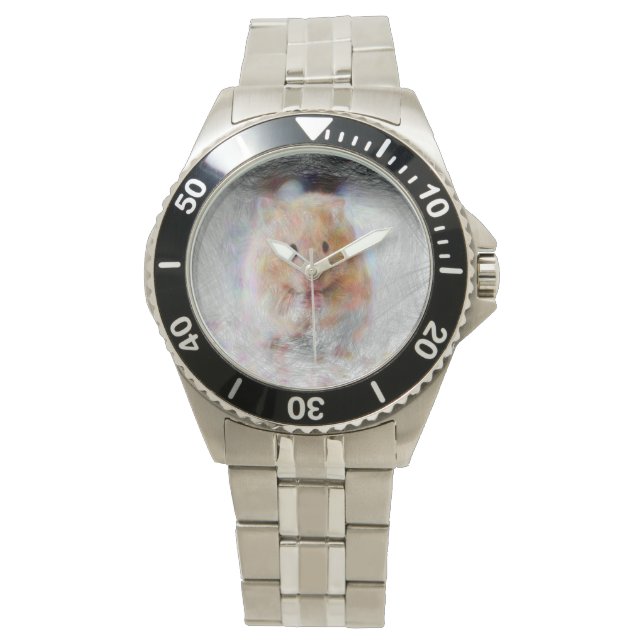 artistieke hamster horloge (Voorkant)