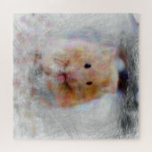 artistieke hamster legpuzzel (Horizontaal)