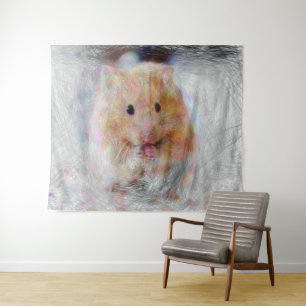 artistieke hamster wandkleed