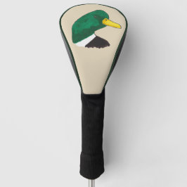 Artistieke handgetekende Mallard Duck Golfheadcover