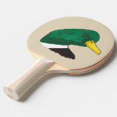 Artistieke handgetekende Mallard Duck Tafeltennisbatje (Voorkant Gekanteld)