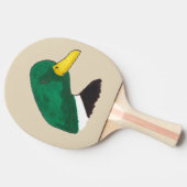 Artistieke handgetekende Mallard Duck Tafeltennisbatje (Zijkant)