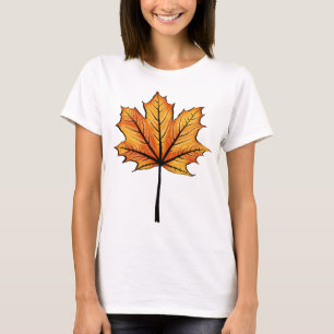 Artistieke Herfst in geel en blauw T-shirt