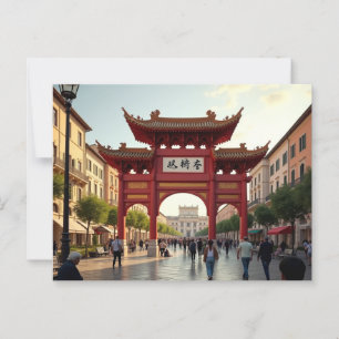 Artistieke impressie van Piazza Vittorio Briefkaart