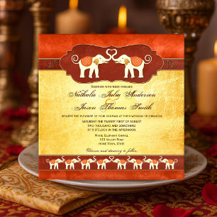 Artistieke Indische witte olifanten Weddenschap Kaart