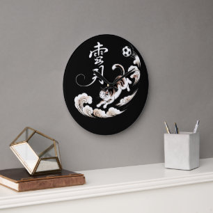 Artistieke Japanse Kat Voetbal Unieke Huis Decorat Grote Klok