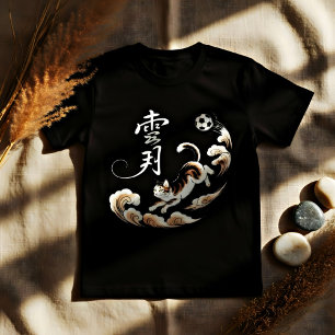 Artistieke Japanse Voetbal Kat Vrouwen Tri-Blend Shirt