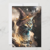 Artistieke kat Halloween vakantiewenskaart Feestdagenkaart (Voorkant)