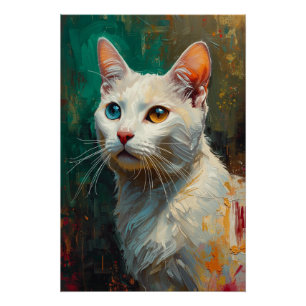 Artistieke Khao Manee Portret Levendige olieverfsc Perfect Poster