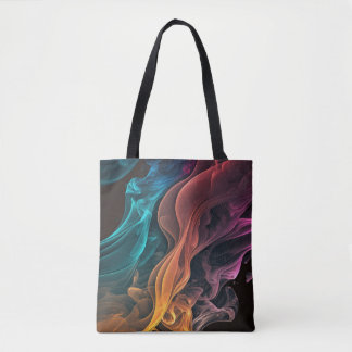 Artistieke kleur Rook Patroon Draagtas