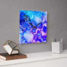 Artistieke kleurige wandklok