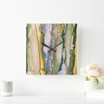 Artistieke kleurige wandklok