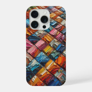 Artistieke Kleurrijke Olieverf Hoesje - Levendig iPhone 15 Pro Hoesje
