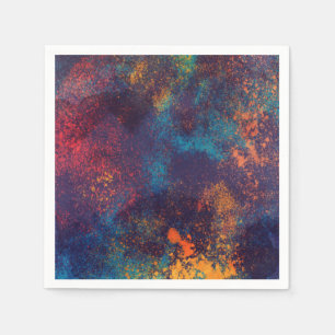 Artistieke kleurrijke spellen   Napkin Servet
