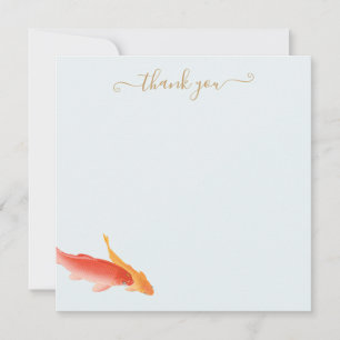 Artistieke Koi Fish Bedankt Notitiekaartje