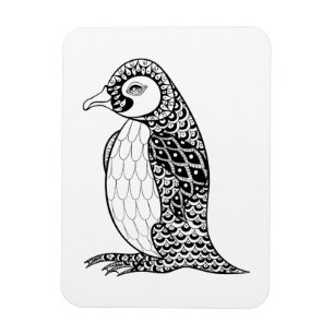 Artistieke koning Penguin Zendoodle Magneet