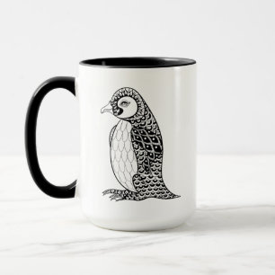 Artistieke koning Penguin Zendoodle Mok