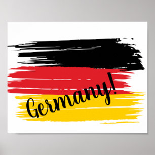 Artistieke kwaststreek Duitsland Vlag Poster