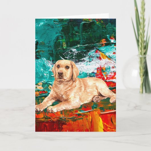 Artistieke Labrador Dog Abstract Kaart (Voorkant)
