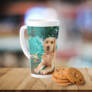 Artistieke Labrador Hond Abstract   Latte Mok
