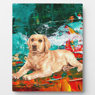 Artistieke Labradors hond Abstract Tafelblad Fotoplaat