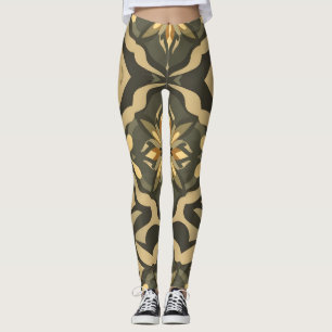 Artistieke Leggings met Bold Symmetrical Design
