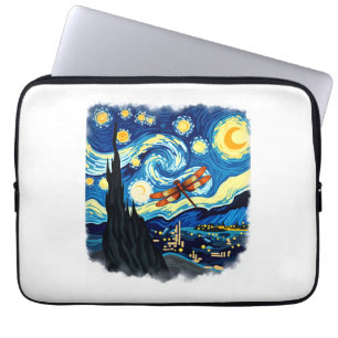 Artistieke libel Shirt Van Gogh Sterrennacht Dra Laptop Sleeve