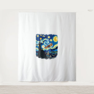 Artistieke libel Shirt Van Gogh Sterrennacht Dra Wandkleed