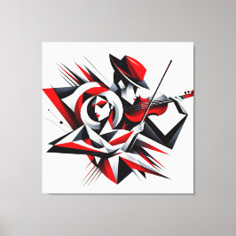 Artistieke liefde en muziek canvas afdruk