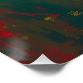 Artistieke Luiaard Portret Levendige olieverfschil Perfect Poster (Hoek)