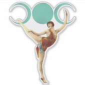 Artistieke  Maan Dancer Sticker (Voorkant)