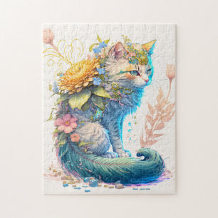 Artistieke Majestic kat illustratie Legpuzzel