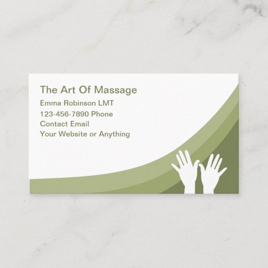 Artistieke massage therapie visitekaartje (Voorkant)