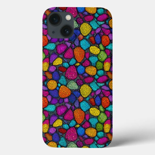Artistieke Meerkleurige Kiezelsteen Moderne Esthet Case-Mate iPhone Case (Achterkant)