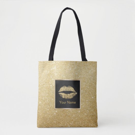 artistieke moderne gouden litterliften tote bag (Voorkant)