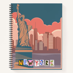 Artistieke New Yorkse Silhouet Persoonlijk gemaakt Notitieboek