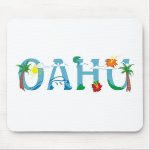 Artistieke Oahu Hawaii woordkunst Muismat