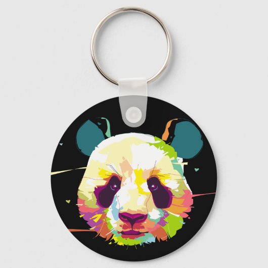 Artistieke Panda Sleutelhanger (Voorkant)