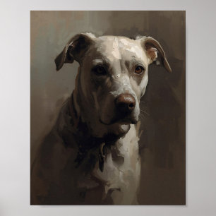 Artistieke Pitbull-hond - Abstracte Expressionisti Poster