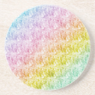Artistieke regenboog kleuren gestreept patroon Ond Zandsteen Onderzetter
