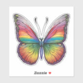 Artistieke Regenboog Vlinder Waterdicht Sticker (Vel)
