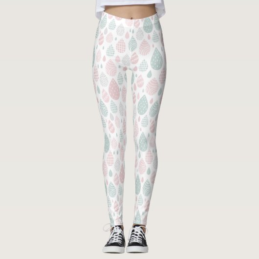 Artistieke regendruppels leggings (Voorkant)
